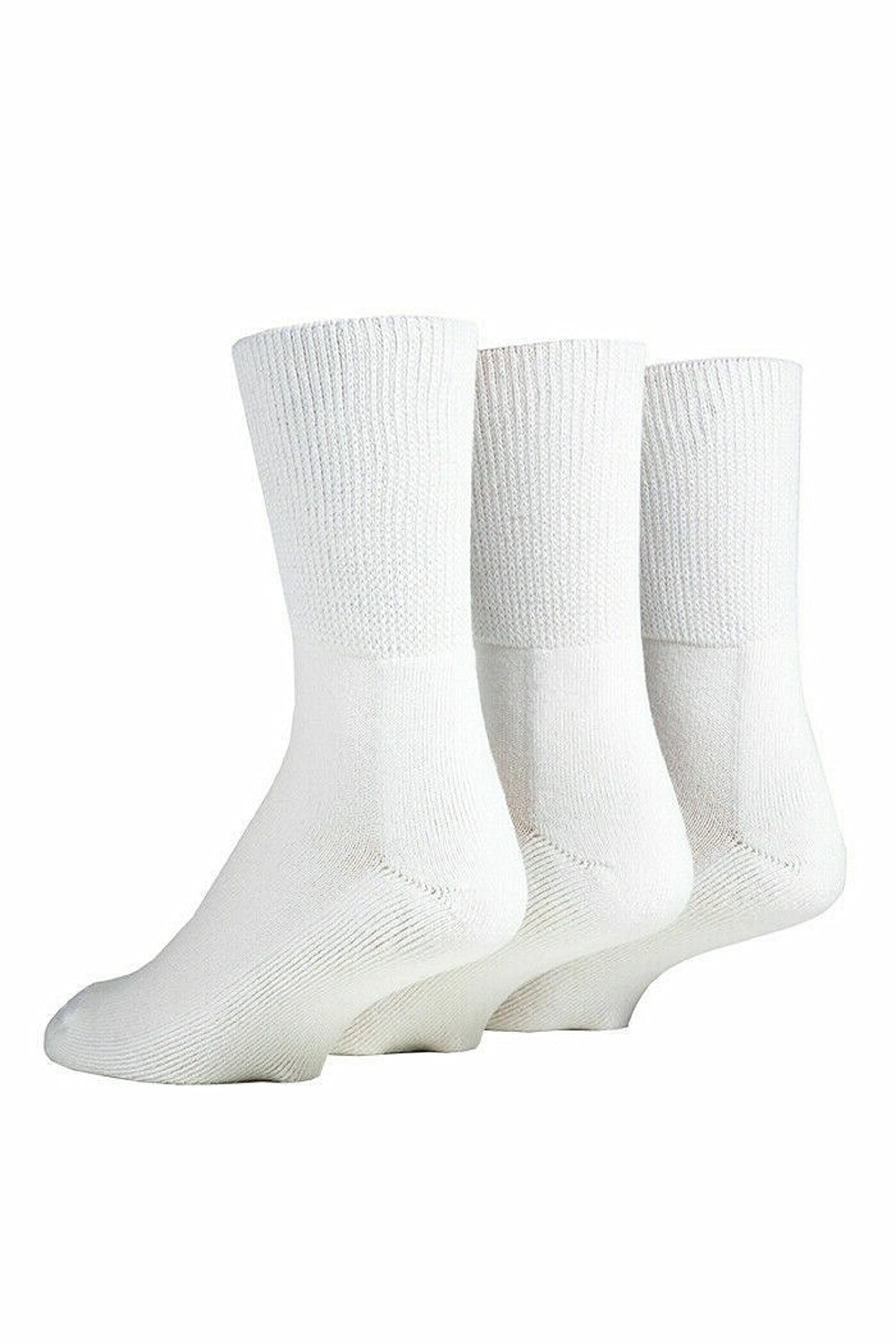 Diabetic Socks for Men & Women - Extra Wide Non-Binding Loose Top Breathable Cotton Socks with Soft Grip & Skin Care - Ideal for Circulation, Swollen Feet & Diabetic Foot Care - Perfect for Daily Wear, Work & Home Comfort