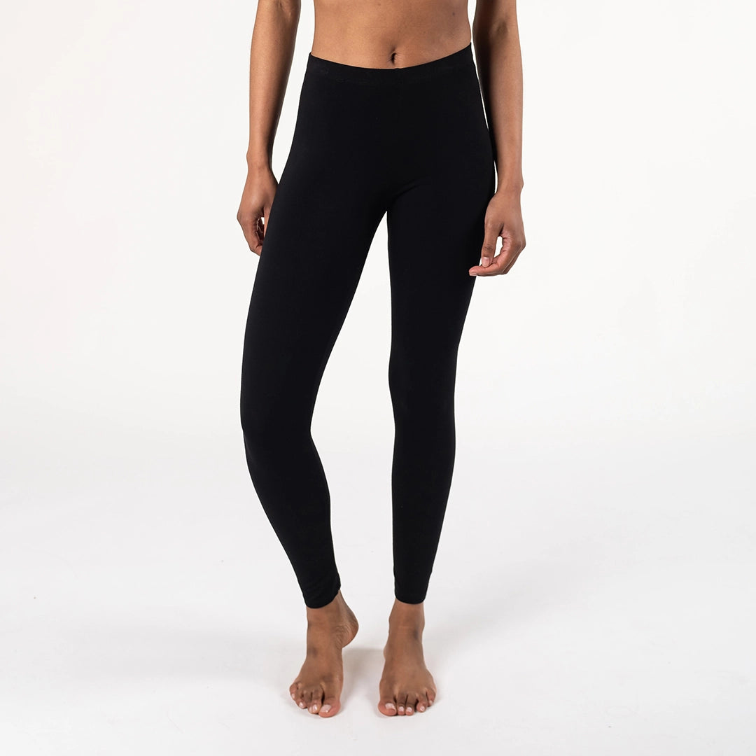 Premium Full-Length Bamboo Suri Leggings for Women - Soft & Breathable Black Yoga Pants - Perfect for Yoga, Pilates, Workouts & Lounge Wear
