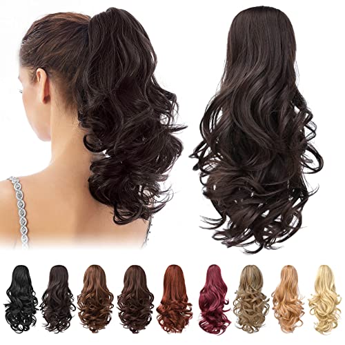 Natural Wavy Ponytail Hair Extension for Women - Clip-in Synthetic Hairpiece for Volume & Length - Perfect for Parties, Weddings & Everyday Styling