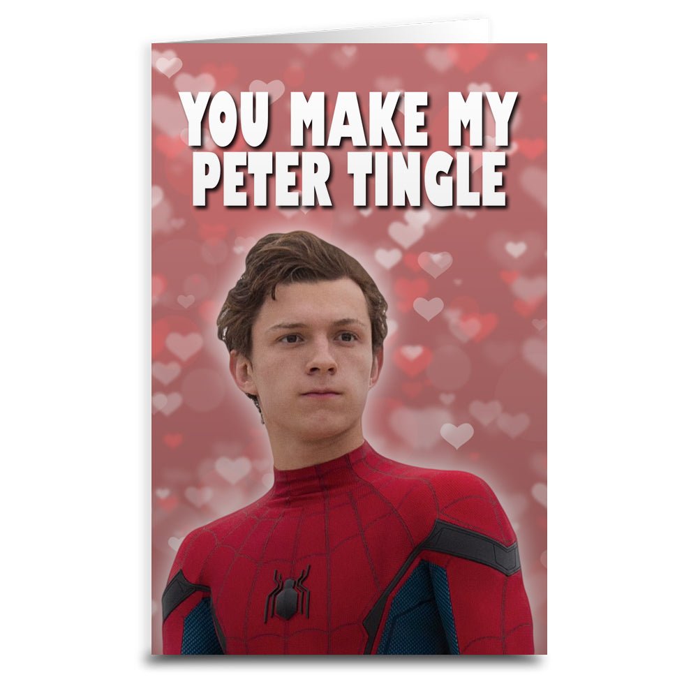 Spider-Man 'You Make My Peter Tingle' Funny Greeting Card - Perfect for Birthday, Anniversary & Valentine's Day Gifts for Marvel Fans