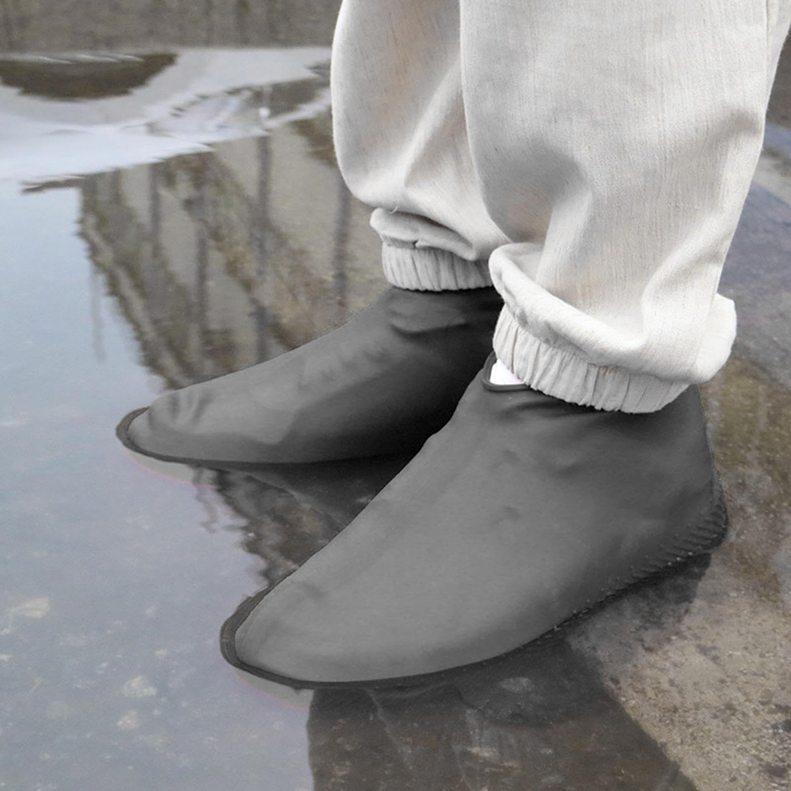 Foldable Waterproof Silicone Shoe Covers - Reusable Non-Slip Rubber Rain Boots for Women & Men | Perfect for Rainy Days, Snow Weather, Hiking, and Outdoor Activities