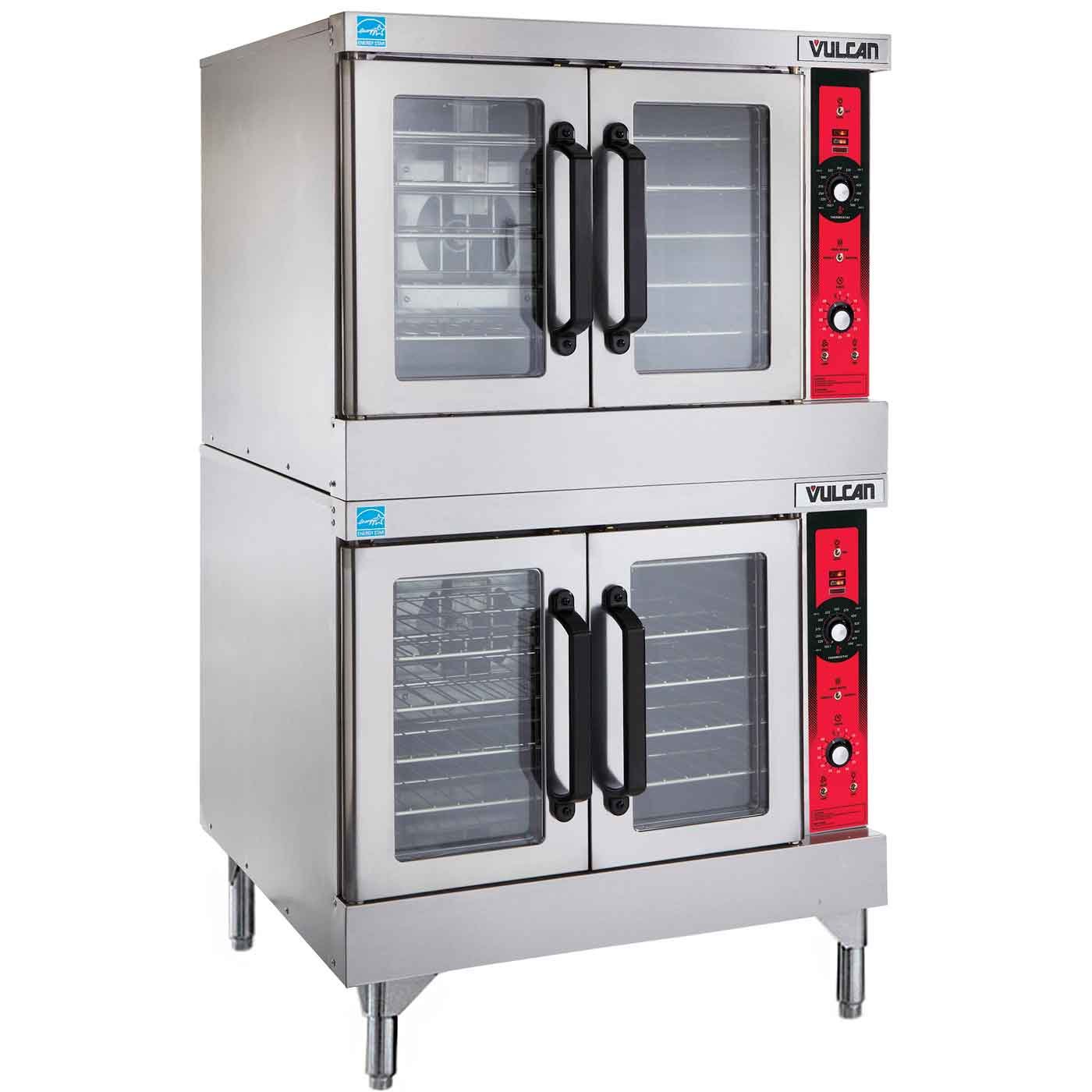 Vulcan Hart Double Deck Gas Convection Oven - Commercial Grade for Restaurants, Bakeries & Catering - Fast Even Cooking & Energy Efficient