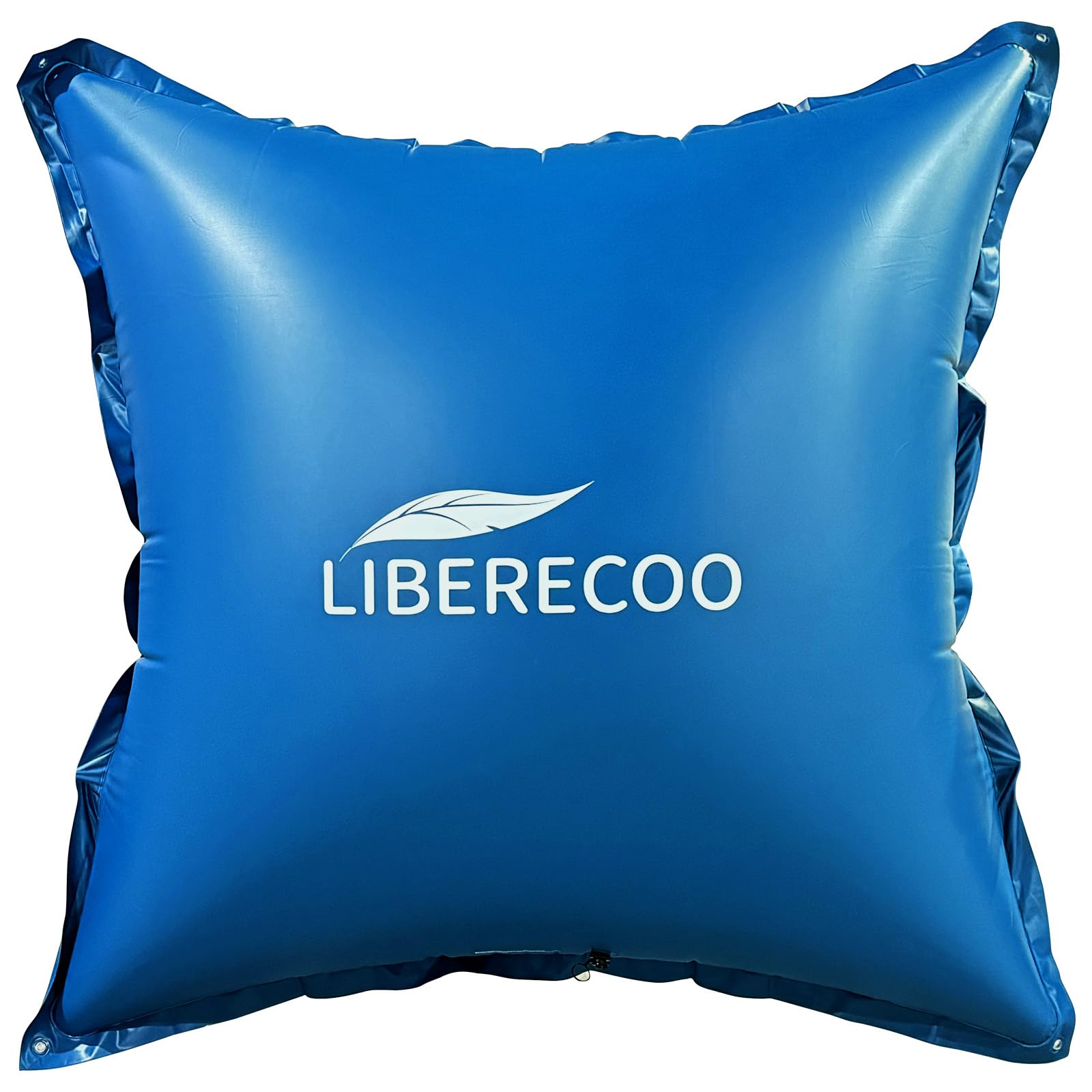 LIBERECOO 8'x8' Heavy Duty Winter Pool Cover Pillow for Above Ground Swimming Pools - 0.4mm Extra Thick Durable Air Pillow with Included Ropes - Protects Pool Cover from Snow & Ice Damage (Ideal for Winter Pool Maintenance)