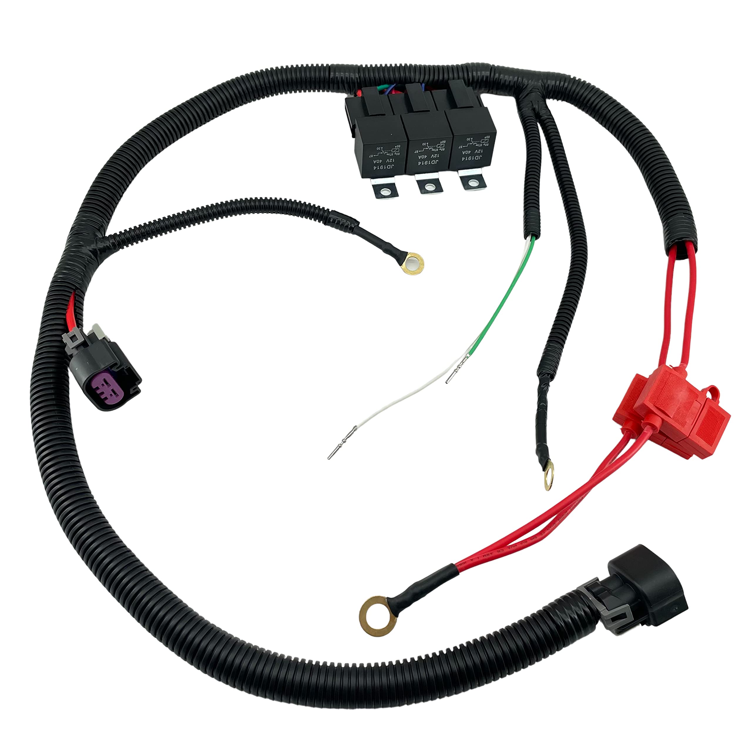 1999-2006 GM ECU Control Electric Cooling Fan Upgrade Kit - Dual Electric Fan Wiring Harness Replacement for 7L5533A226T | Perfect for Engine Cooling System Enhancement & Performance Tuning