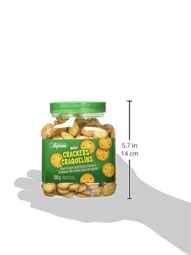 Club Supreme Premium Mini Crackers - Sour Cream & Onion Flavor, Buttery Crispy Snacks (200g) | Perfect for Parties, School Lunches & On-the-Go Snacking