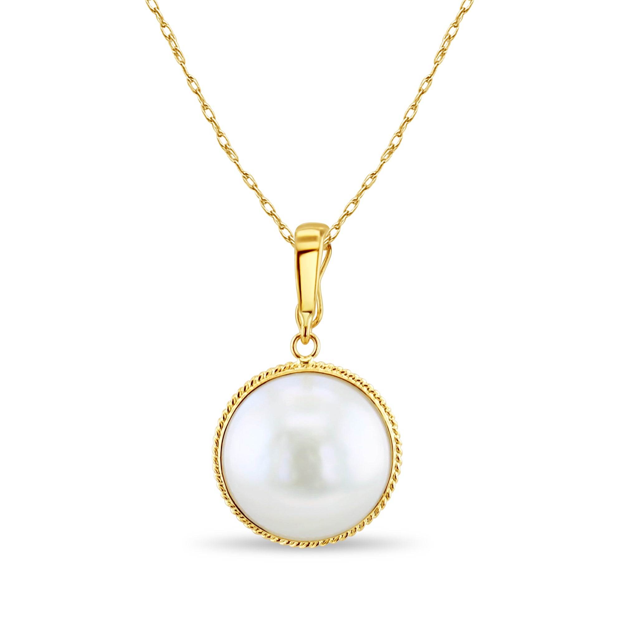 Elegant Mabe Pearl Necklace with Thin Rope Bezel - Perfect for Weddings, Parties & Special Occasions