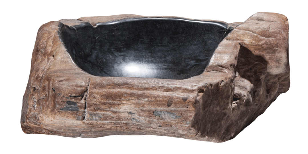Natural Petrified Wood Bathroom Sink - 17