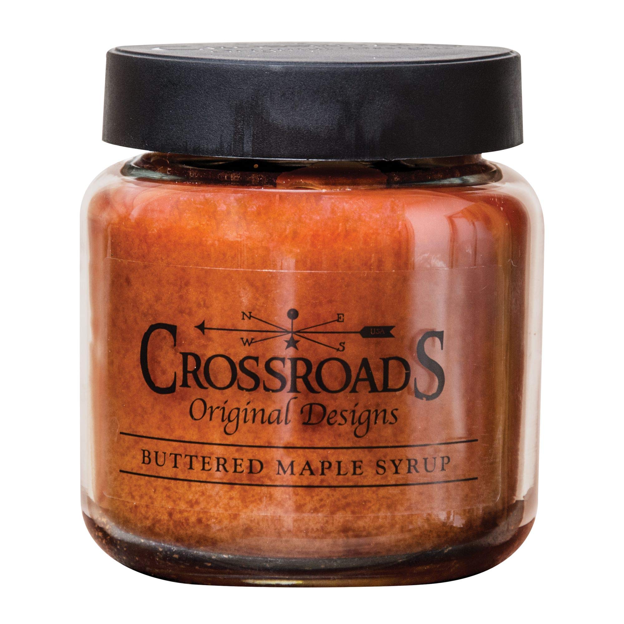 Crossroads Candle 16oz Jar Candle - Buttered Maple Syrup Scent | Long-Lasting Soy Wax Candle for Home, Relaxation & Romantic Ambiance