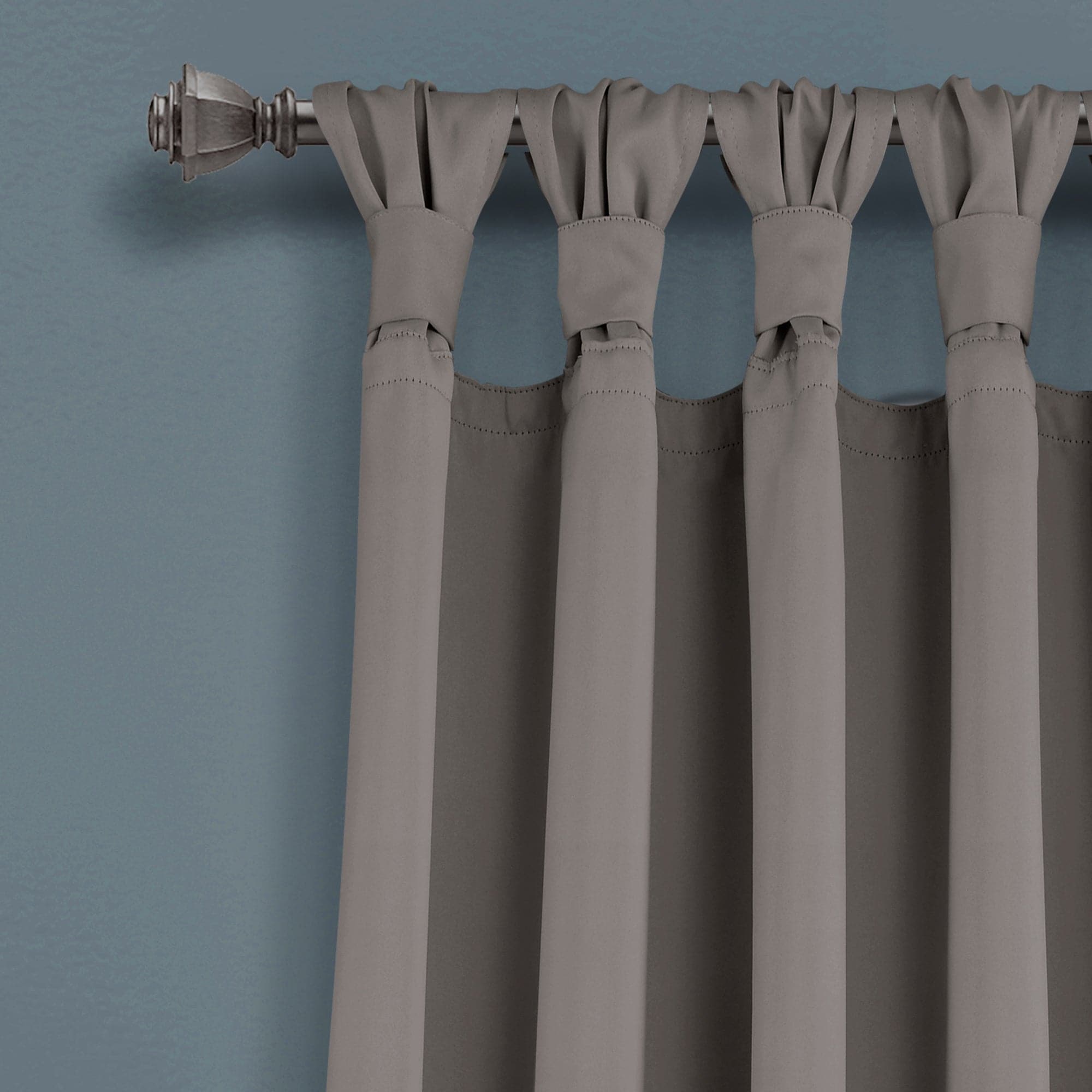 Blackout Curtains Thermal Insulated - Knotted Tab Top Window Drapes for Bedroom & Living Room - Energy Saving, Noise Reducing, Light Blocking for Better Sleep & Privacy