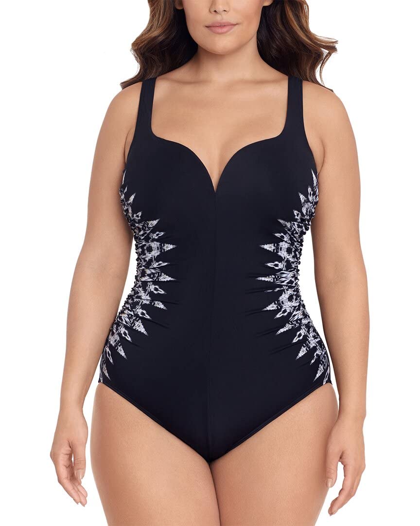 Miraclesuit Plus Size Labyrinth Temptress One-Piece Swimsuit for Women - Slimming & Supportive Bathing Suit for Curvy Figures - Perfect for Beach, Pool & Vacation