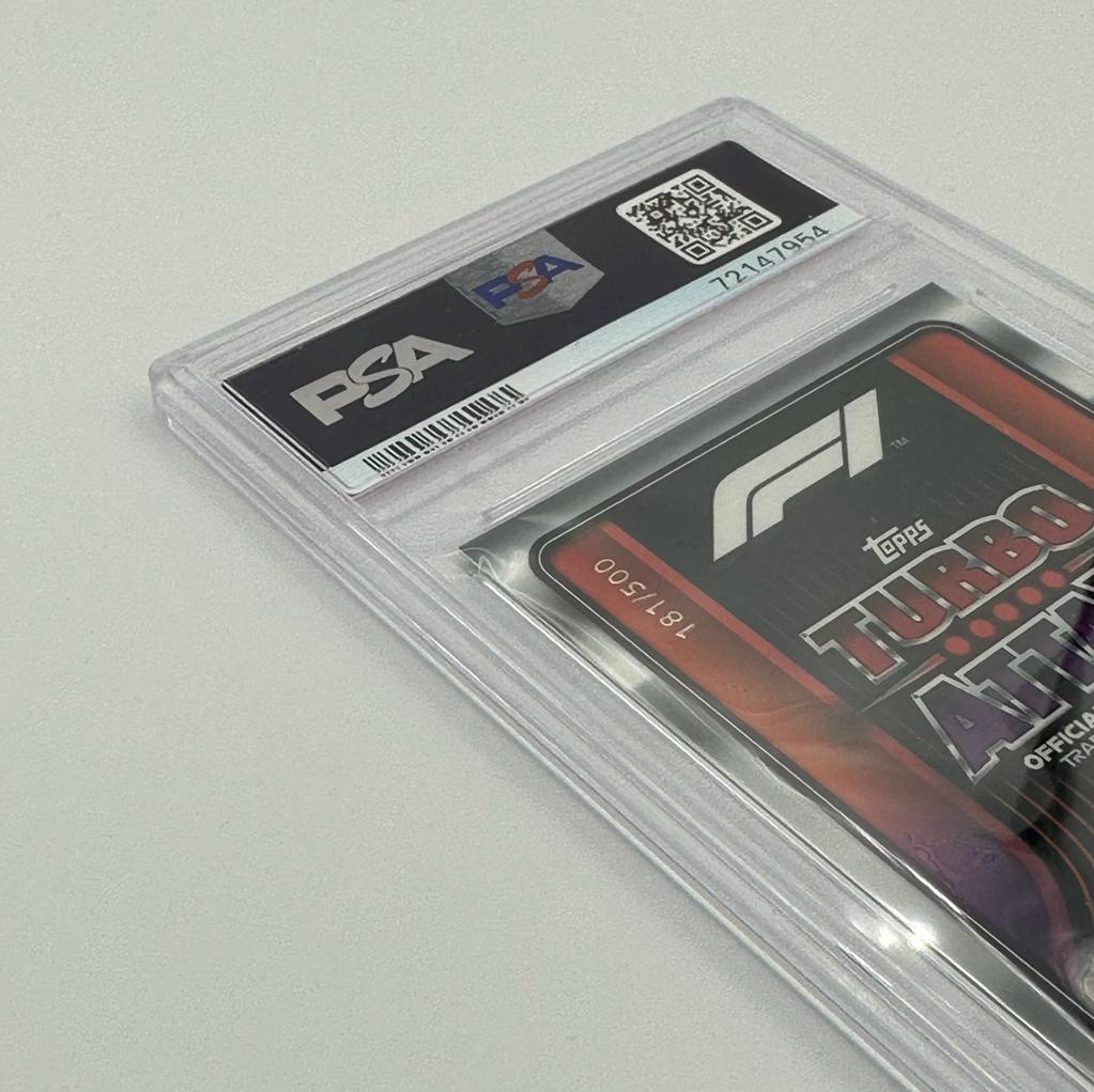 PSA 9 Graded Max Verstappen Turbo Attax 2022 Trading Card Set of 5 Limited to 500 - Perfect for F1 Collectors, Sports Memorabilia Displays & Racing Fans