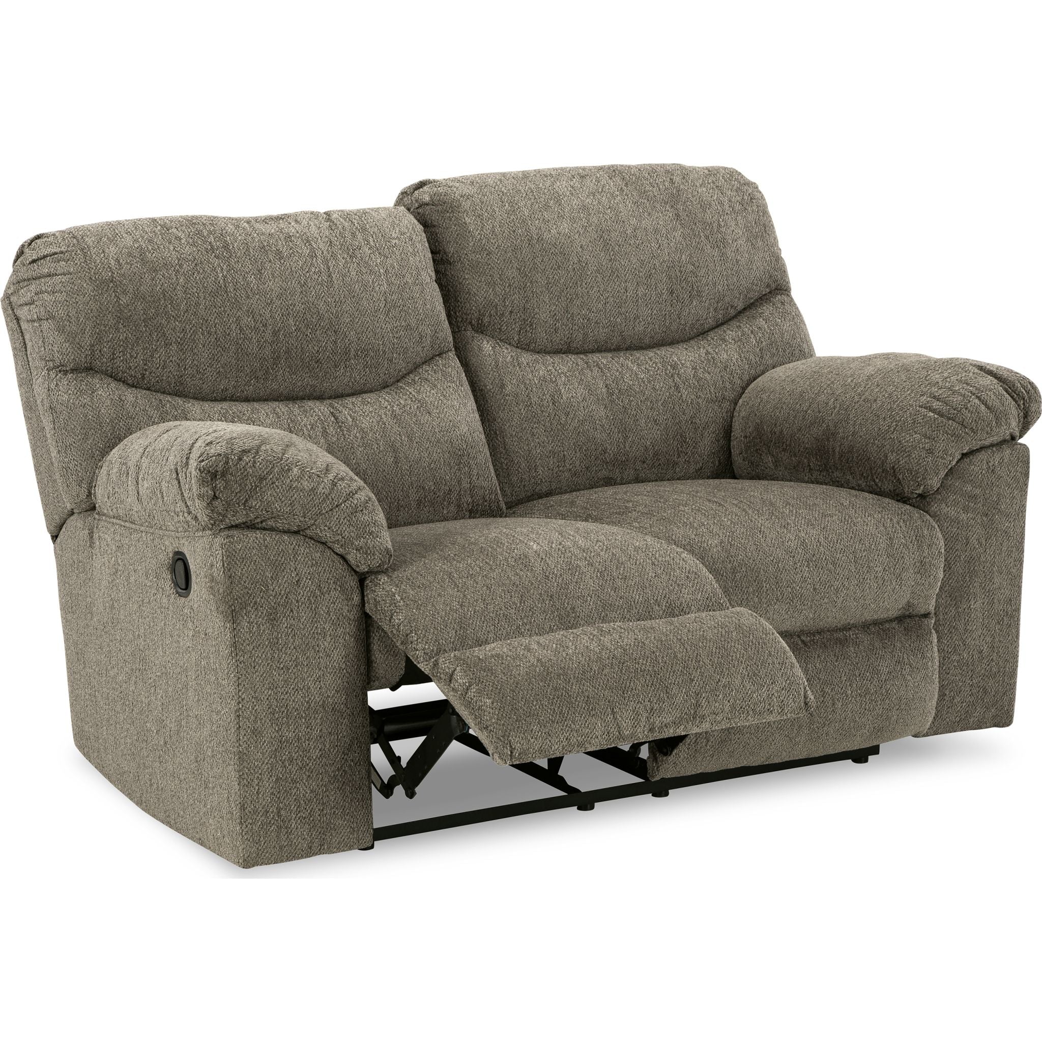 Alphons Reclining Loveseat in Putty - Modern Fabric Sofa for Small Spaces | Perfect for Living Room, Apartment & Home Theater Relaxation