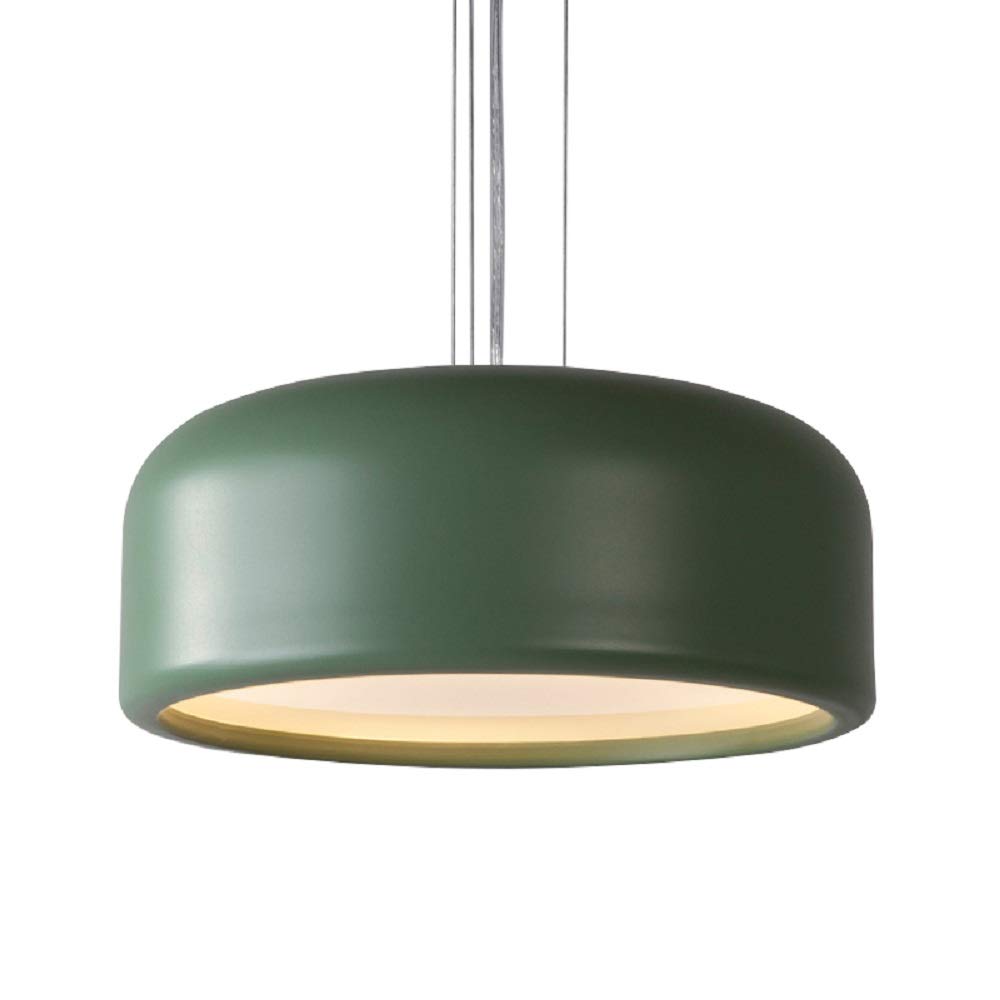 Nordic Style Dome Pendant Light with Diffuser - XINDAR Metal Multi-Light Hanging Ceiling Fixture (Green, 19