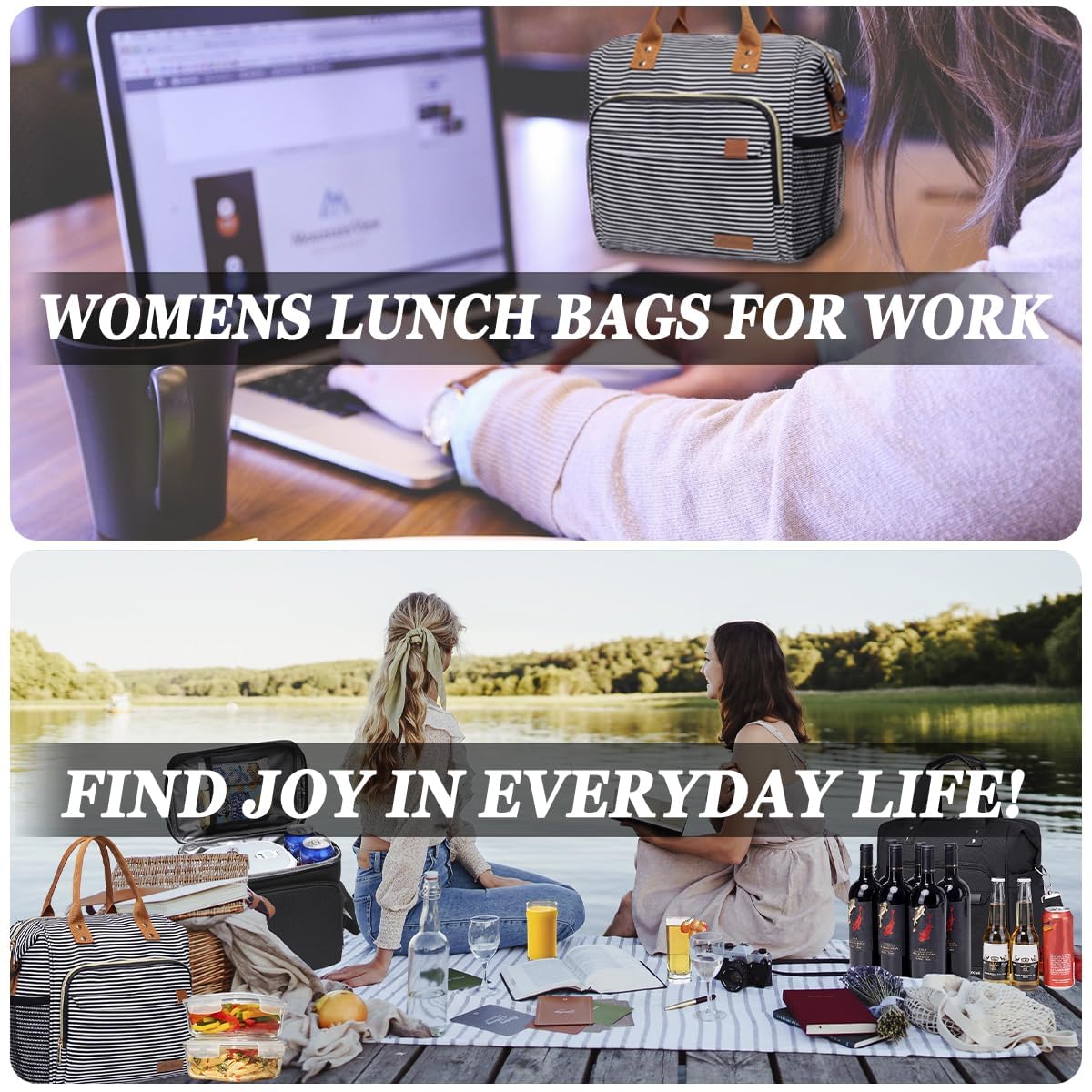 Insulated Lunch Box for Adults - Leakproof Reusable Lunch Bag for Work, Office & School | BPA-Free Thermal Food Container for Men & Women | Perfect for Meal Prep, Picnics & Commuting