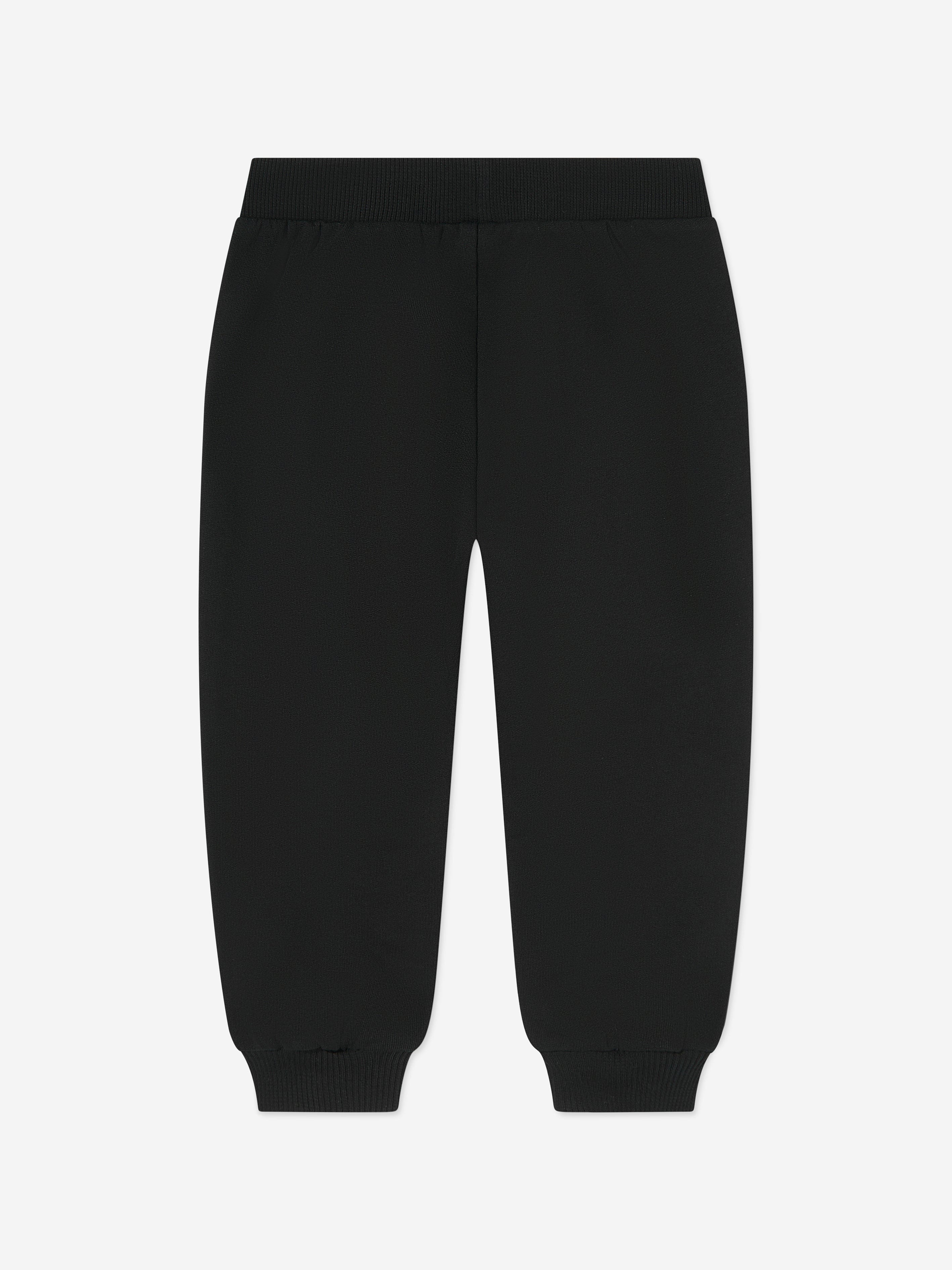 Baby Logo Print Joggers in Black - Soft Cotton Pants for Boys & Girls - Perfect for Playtime, Daycare & Casual Outings