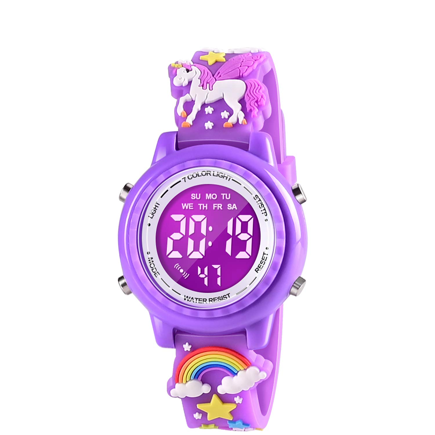 3D Cartoon Waterproof Kids Watches with Alarm - Best Digital Watch Gift for Girls Age 3-10 - Perfect for School, Outdoor Play & Birthday Presents