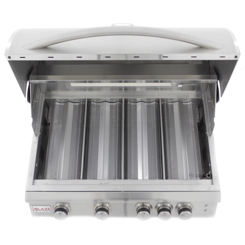 Blaze BLZ4LTE2LP 32-Inch 4-Burner LTE Gas Grill with Rear Burner & Built-In Lighting System - Propane Fuel - Perfect for Backyard BBQs, Outdoor Cooking & Patio Entertaining