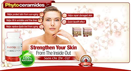 Phyto350 Advanced Phytoceramides Formula - 30 Capsules per Bottle (3 Month Supply) | Supports Skin Hydration & Anti-Aging | Perfect for Daily Wellness Routine & Beauty Regimen