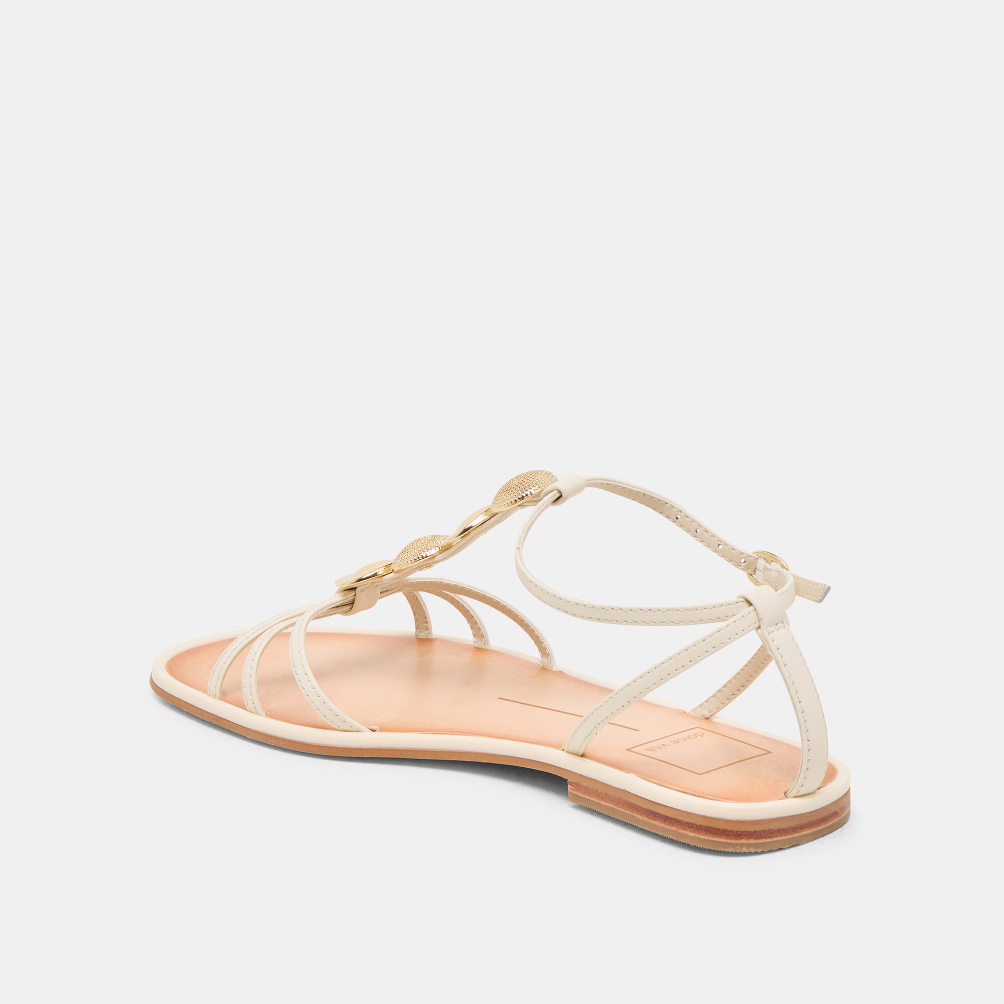 FAUN Women's Off-White Leather Sandals - Comfortable Summer Casual Shoes for Beach, Vacation & Everyday Wear