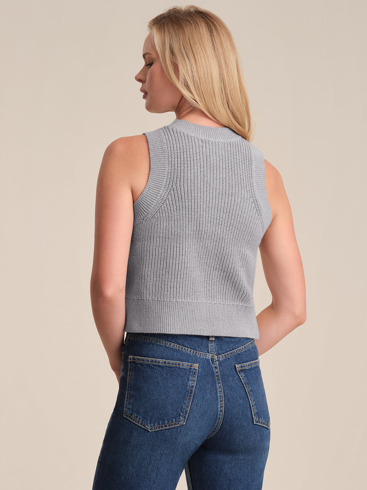 Demi Metallic Crewneck Tank Top for Women - Shiny & Stylish Casual Wear - Perfect for Parties, Outings & Everyday Fashion