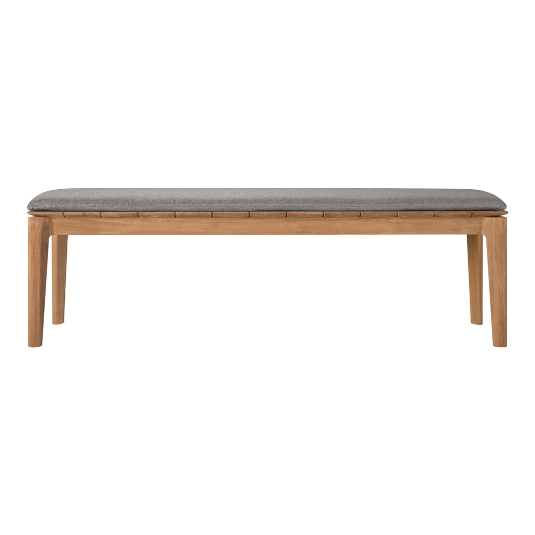 Bok Outdoor Bench with Cushion - Weather-Resistant Patio Furniture for Garden, Deck, and Backyard Relaxation