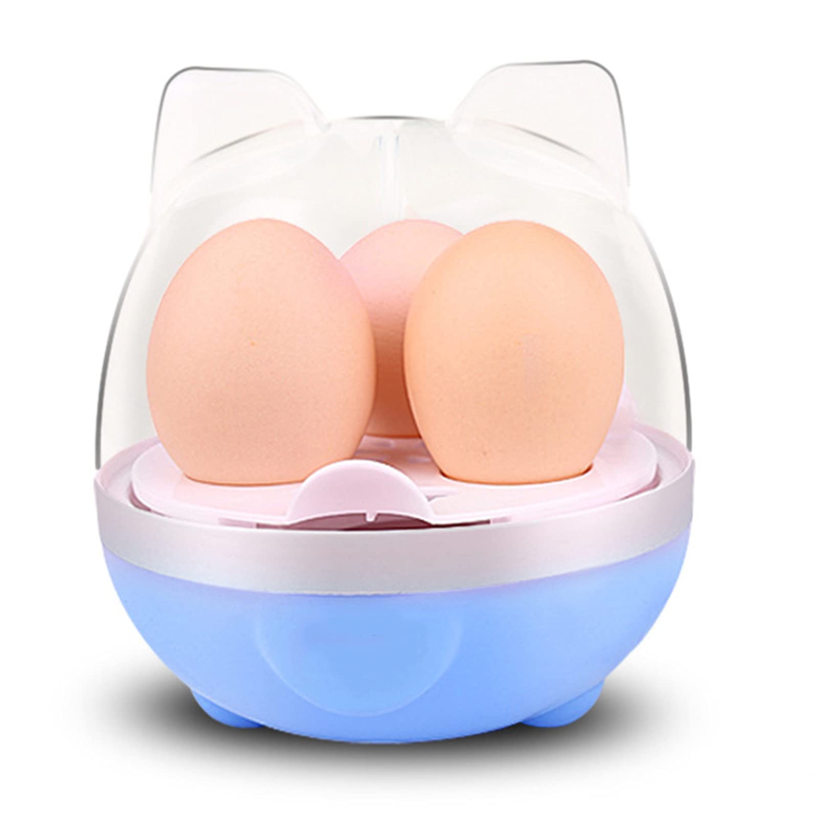 HBCOLY Electric Egg Cooker - 3 Egg Capacity, Automatic Shut-Off, BPA Free (160W, Blue) - Perfect for Hard Boiled, Poached & Soft Eggs - Ideal for Breakfast, Meal Prep & Healthy Snacks