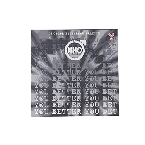 16-Color Rock N' Roll Eyeshadow Palette - Matte, Shimmer & Glitter Eye Makeup Set with Urban & Nude Shades | The Who Makeup Collection (You Better You Bet) | Perfect for Concerts, Parties & Everyday Glam