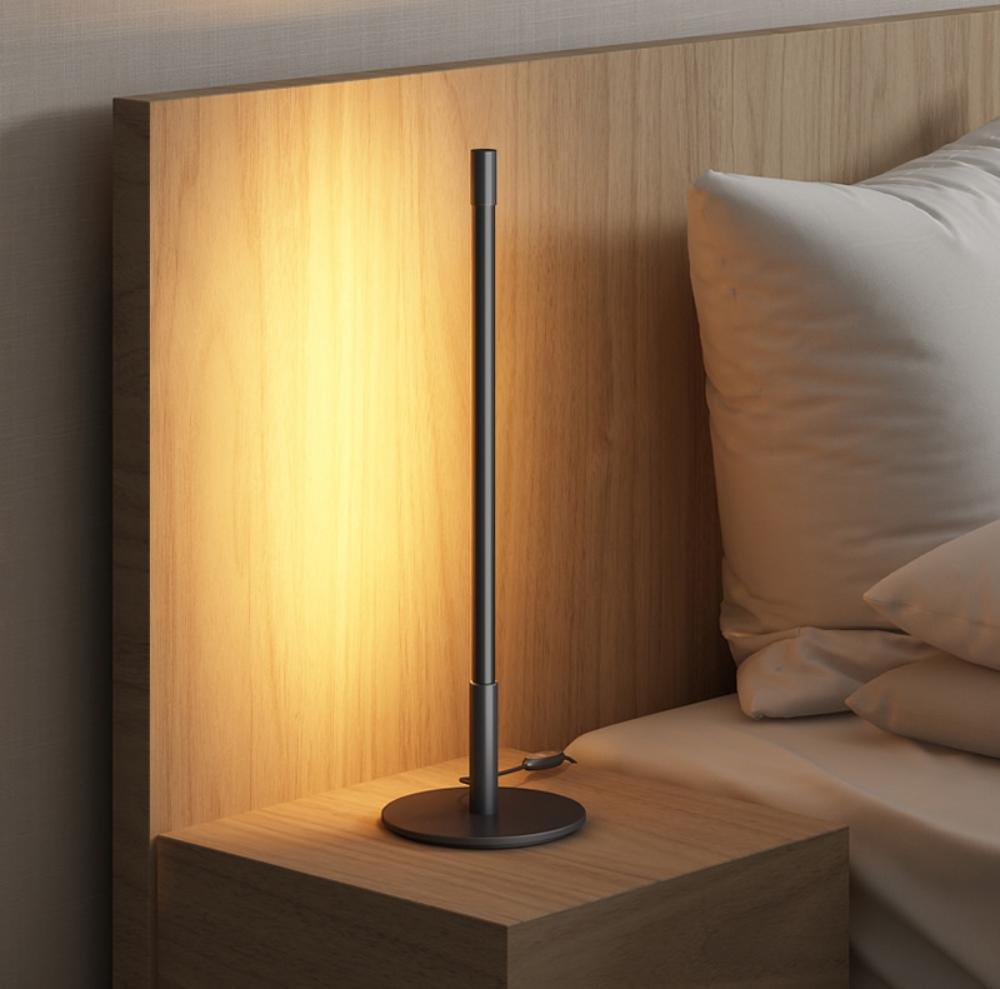Modern Linear LED Table Lamp - Adjustable Brightness & Color Temperature for Home Office, Bedroom, or Study Room Lighting
