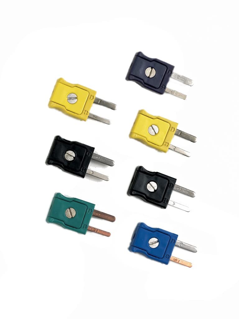 Fluke 700TC2 7-Piece Thermocouple Mini Plug Kit - Professional Temperature Measurement Tool for HVAC, Industrial & Laboratory Use