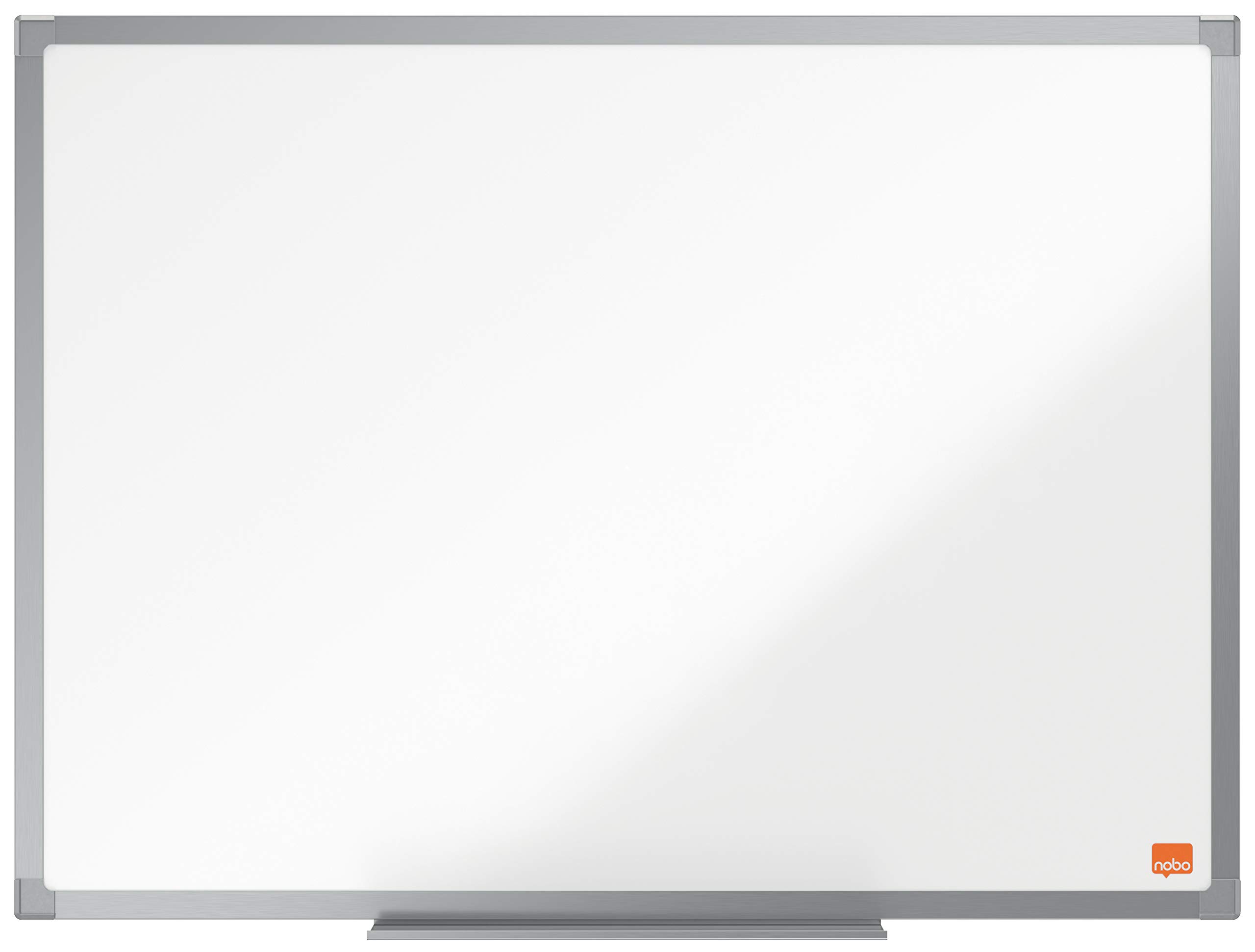 Nobo Steel Magnetic Whiteboard 24x18 Inches (600x450mm) with Aluminum Frame - Wall Mountable White Board for Office, Classroom & Home - Includes Pen Tray & Marker - Premium Dry Erase Board for Meetings & Notes