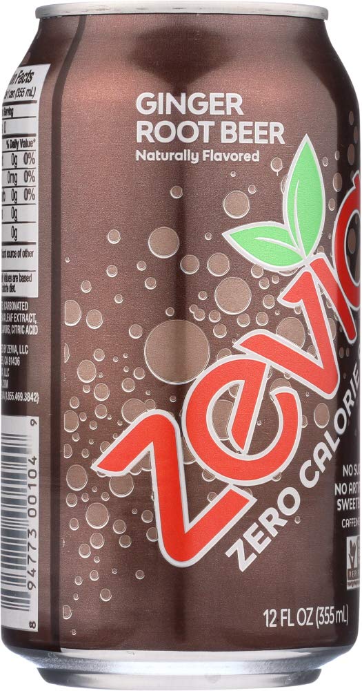 Zevia Natural Root Beer Diet Soda - 16 Pack (6x12 Oz Cans) | Zero Sugar, Zero Calories, Gluten-Free | Perfect for Parties, BBQs & Healthy Lifestyle