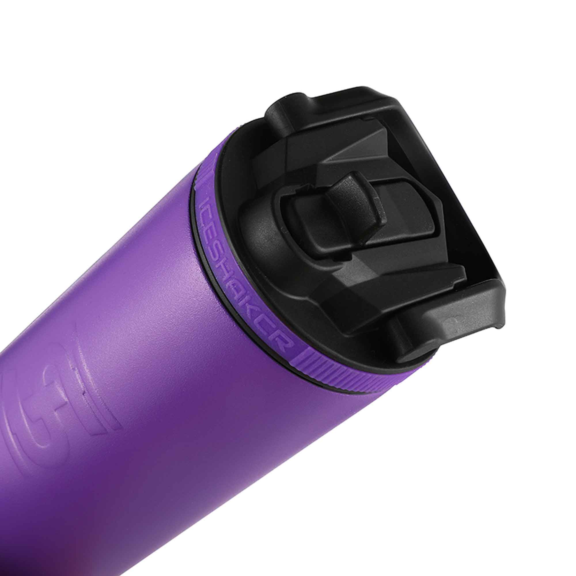 14oz & 20oz Sport Water Bottle Lids - Black with Purple Band Replacement Caps for Gym, Hiking & Outdoor Activities