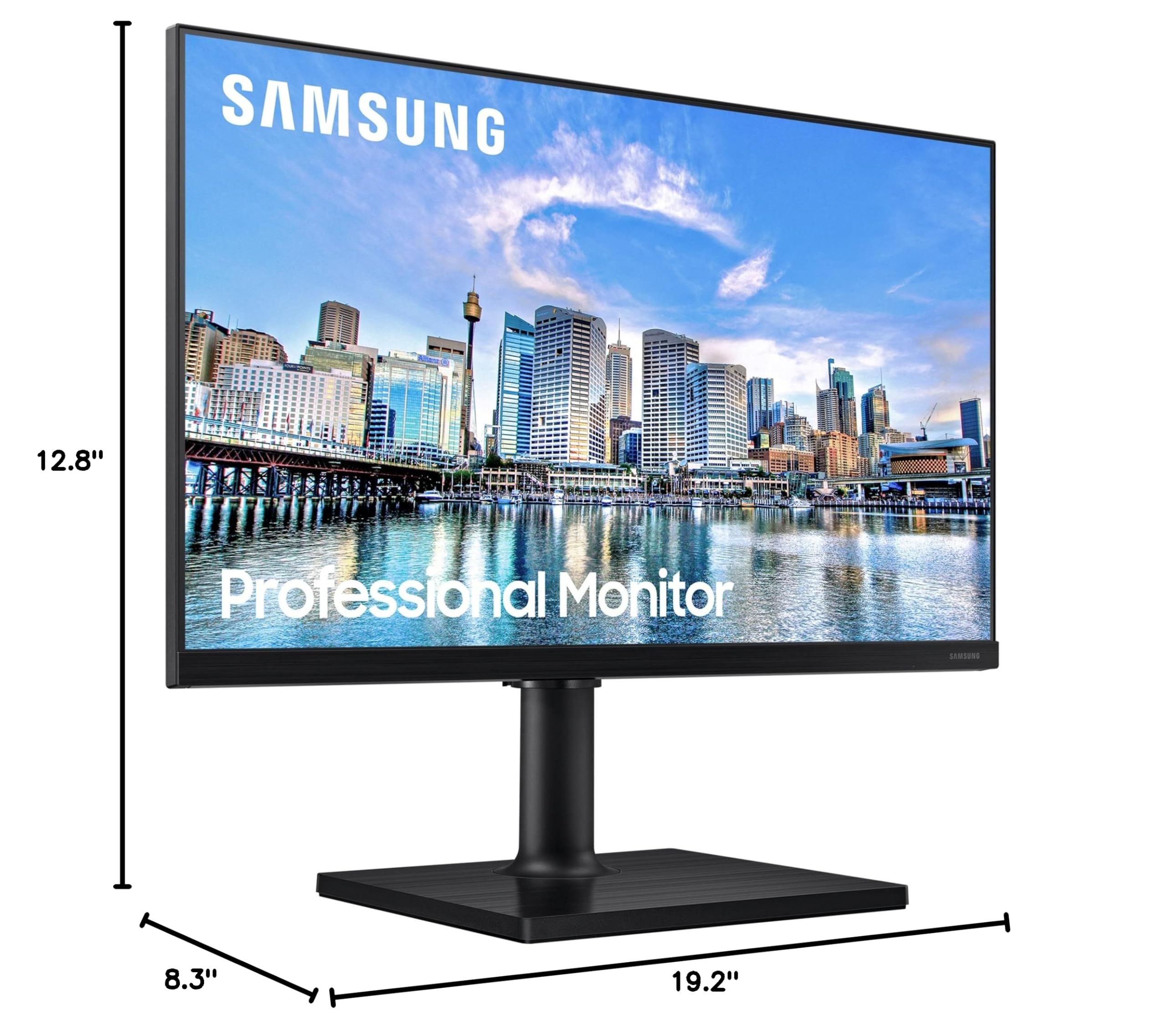 SAMSUNG FT45 Series 22-Inch FHD 1080p IPS Computer Monitor - 75Hz Refresh Rate, HDMI & DisplayPort, USB Hub, Height Adjustable Stand, 3-Year Warranty (LF22T454FQNXGO, Black) - Perfect for Home Office, Gaming & Multimedia