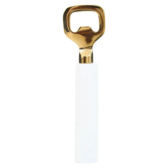 Premium Omari White Marble Bottle Opener - Elegant Bar Accessory for Wine, Beer & Soda Bottles - Perfect for Home Bars, Parties & Gifts
