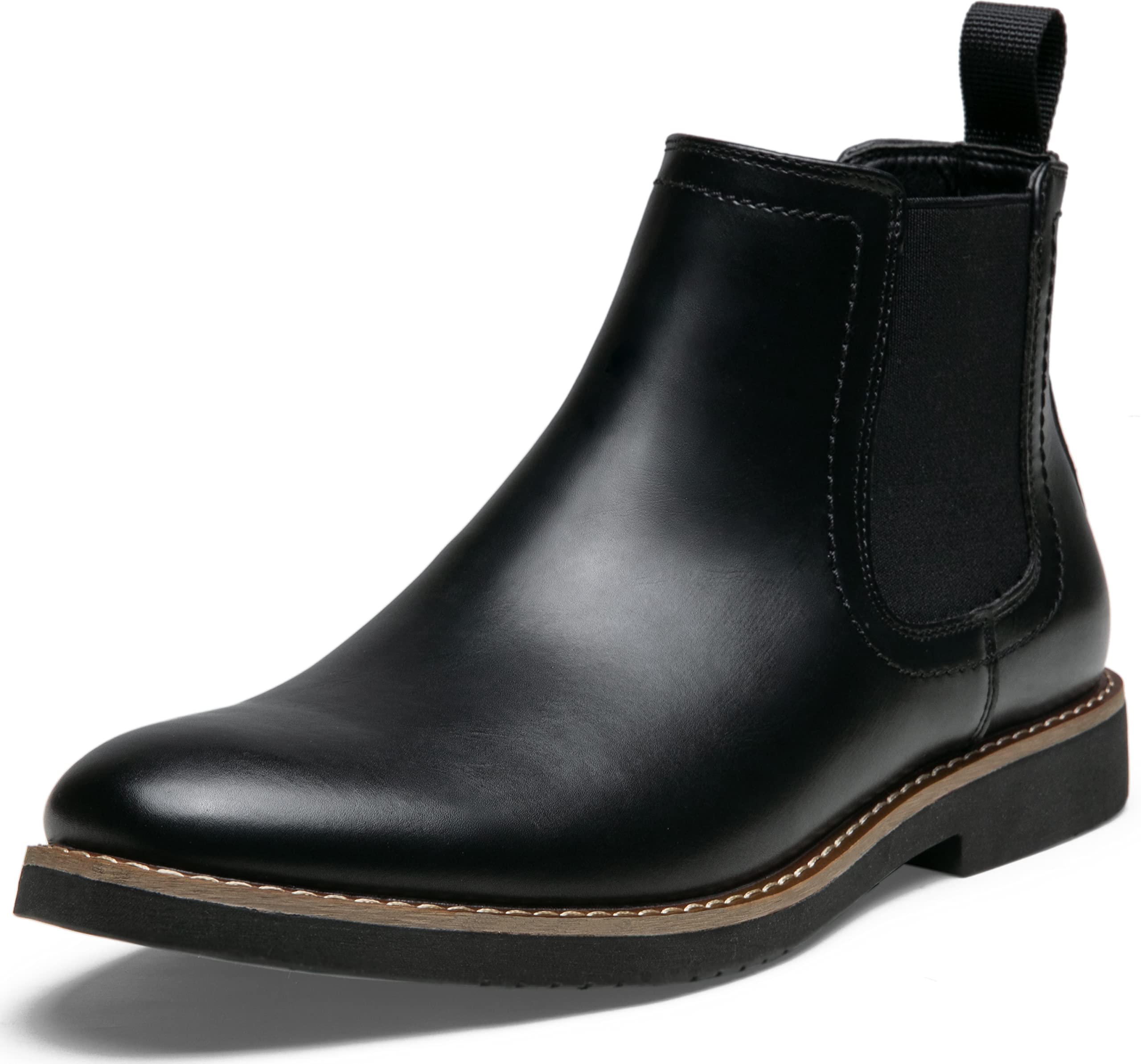 Vostey Men's Chelsea Boots - Classic Slip On Ankle Dress Boots in Black | Comfortable Casual Shoes for Work, Office & Everyday Wear