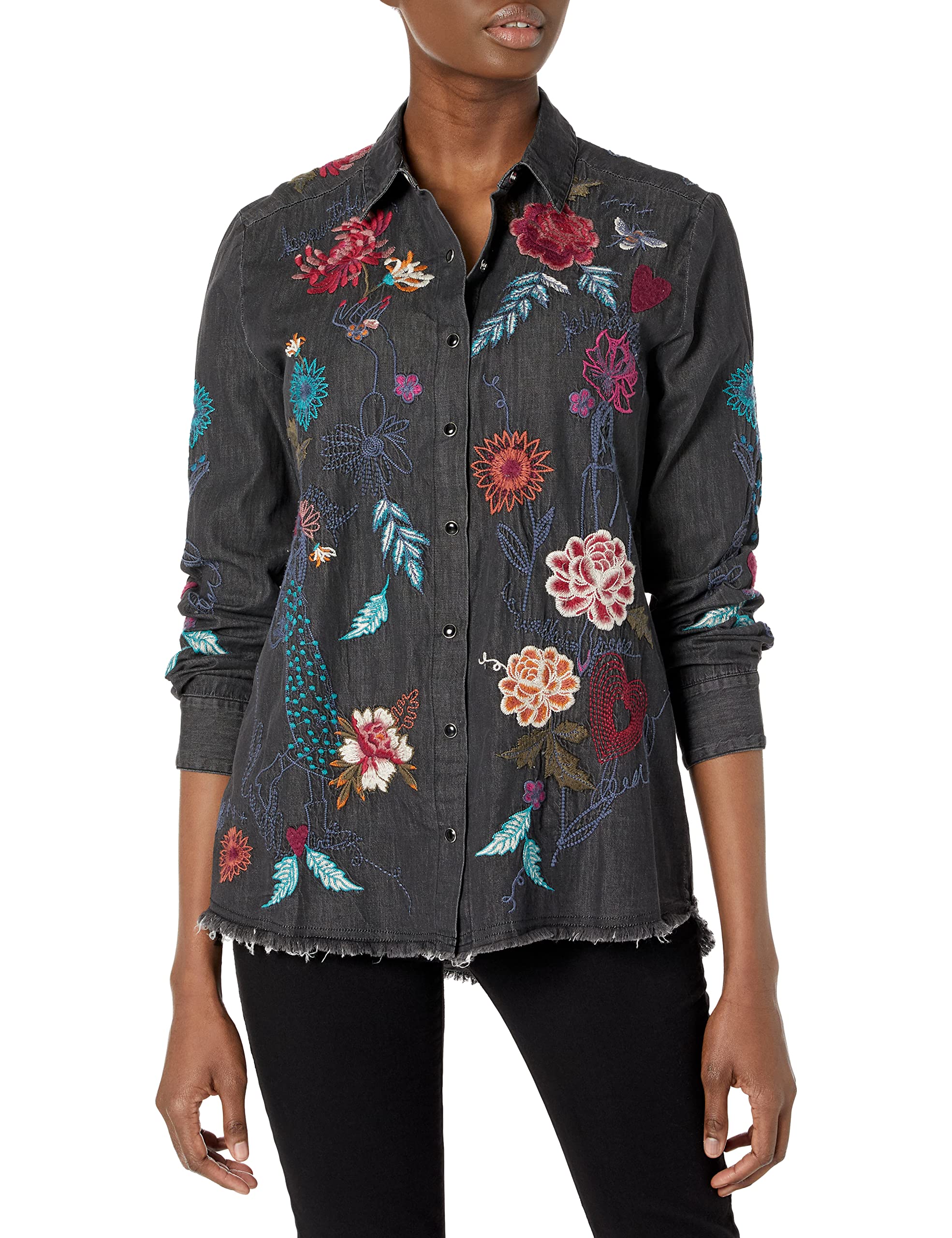 Johnny Was Women's Long Sleeve Blouse - Floral Printed Boho Top for Casual Wear & Office Outfits