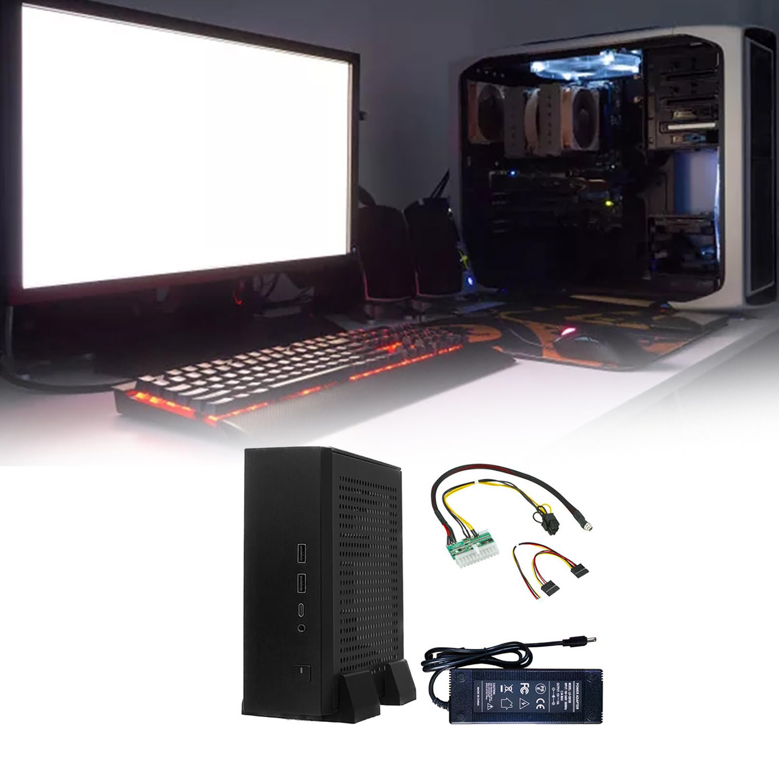 WELLDOER M09 Industrial ITX Computer Case - Compact Desktop PC Enclosure with Optional Foot Stand for Home Office & Gaming Setup | Durable Metal Chassis for Mini-ITX Motherboards