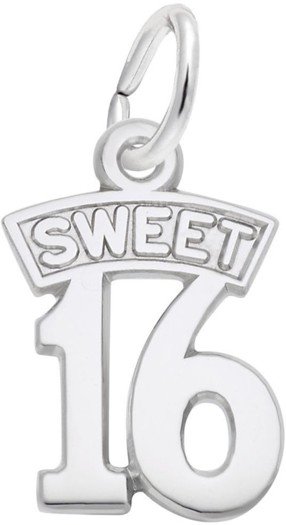 Sterling Silver Sweet 16 Birthday Charm Pendant - Elegant 925 Silver Jewelry Gift for Teen Girls - Perfect for Birthdays, Graduations & Special Occasions