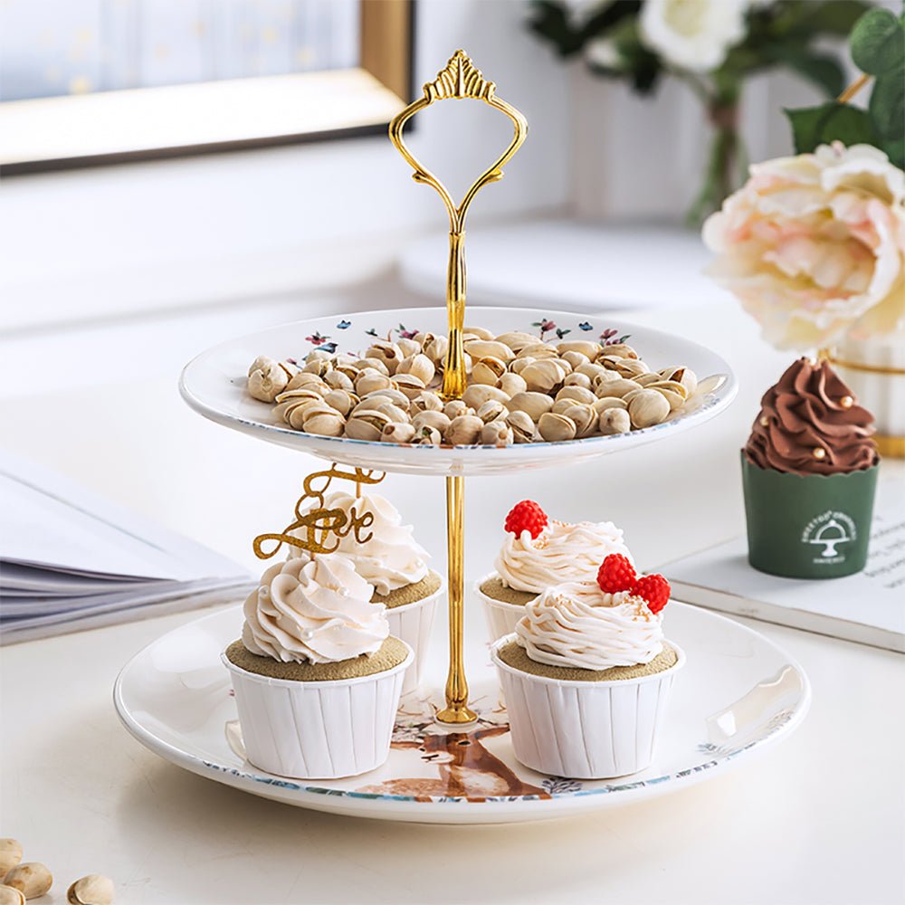 2-Tier Reindeer Stand for Christmas Decorations - Perfect for Holiday Table Centerpiece, Dessert Display, and Festive Home Decor