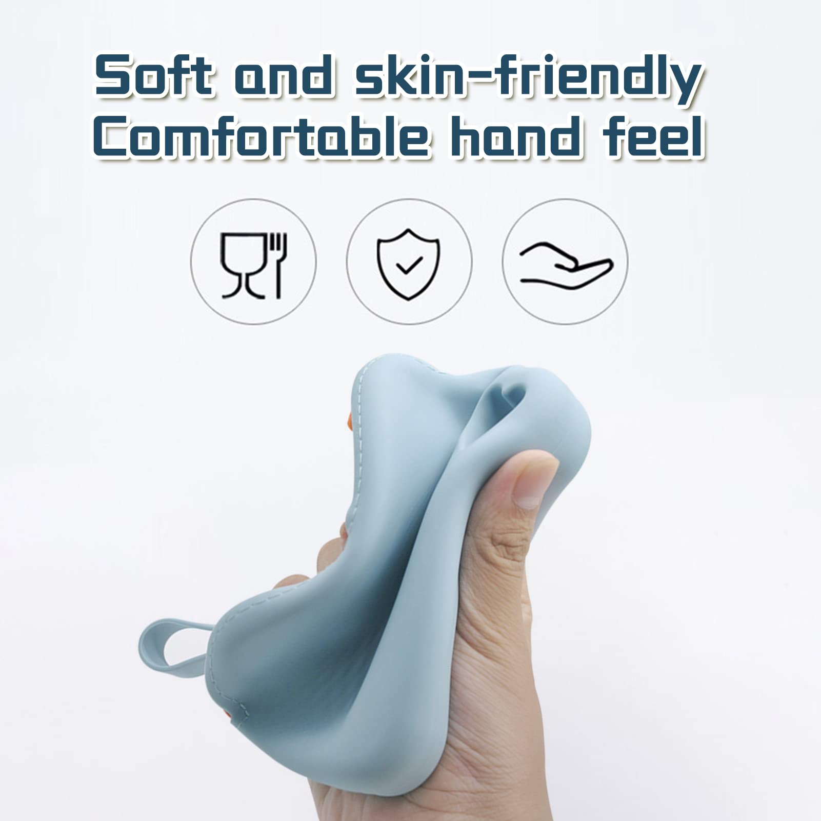 Waterproof Silicone Storage Bag - Portable Key Card Holder, Dustproof Organizer for Data Cables & Headphones (Blue) | Perfect for Travel, Office & Kids Backpack Essentials