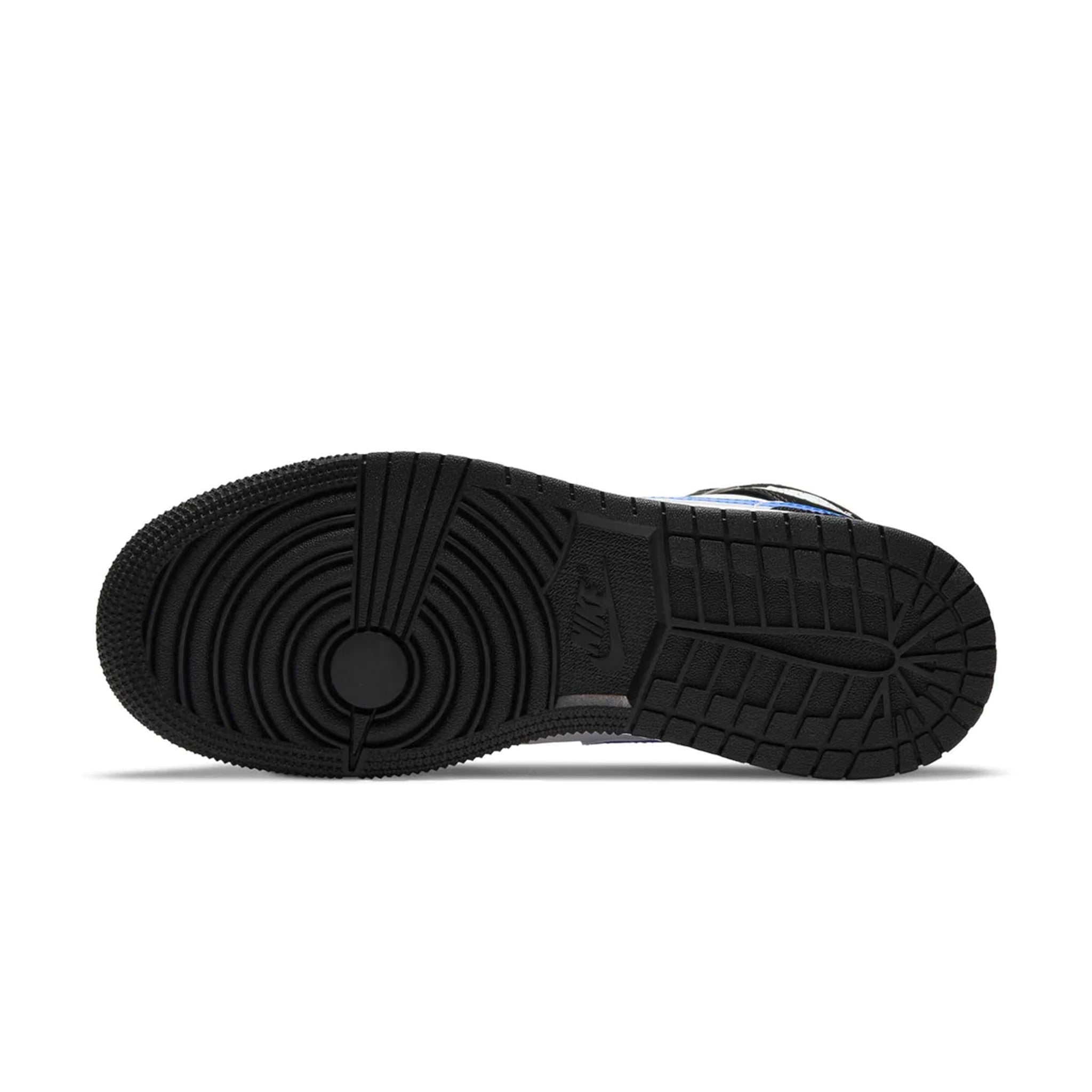 Air Jordan 1 Mid Sneakers for Girls - Black & Racer Blue Basketball Shoes | Comfortable Athletic Shoes for School, Sports & Casual Wear