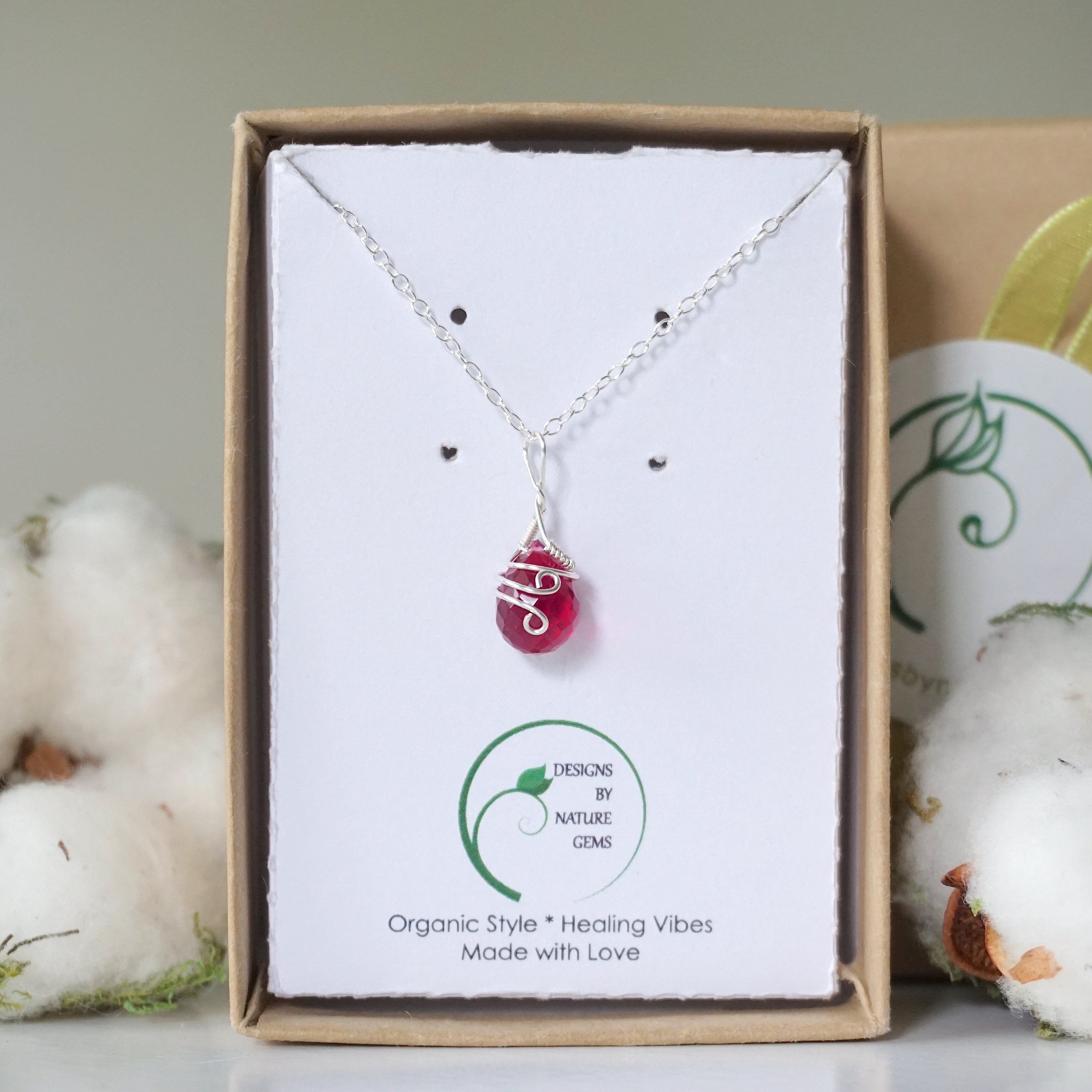 Pink Tourmaline Sterling Silver Charm Necklace - Elegant Jewelry for Women, Perfect for Gifts, Parties & Special Occasions