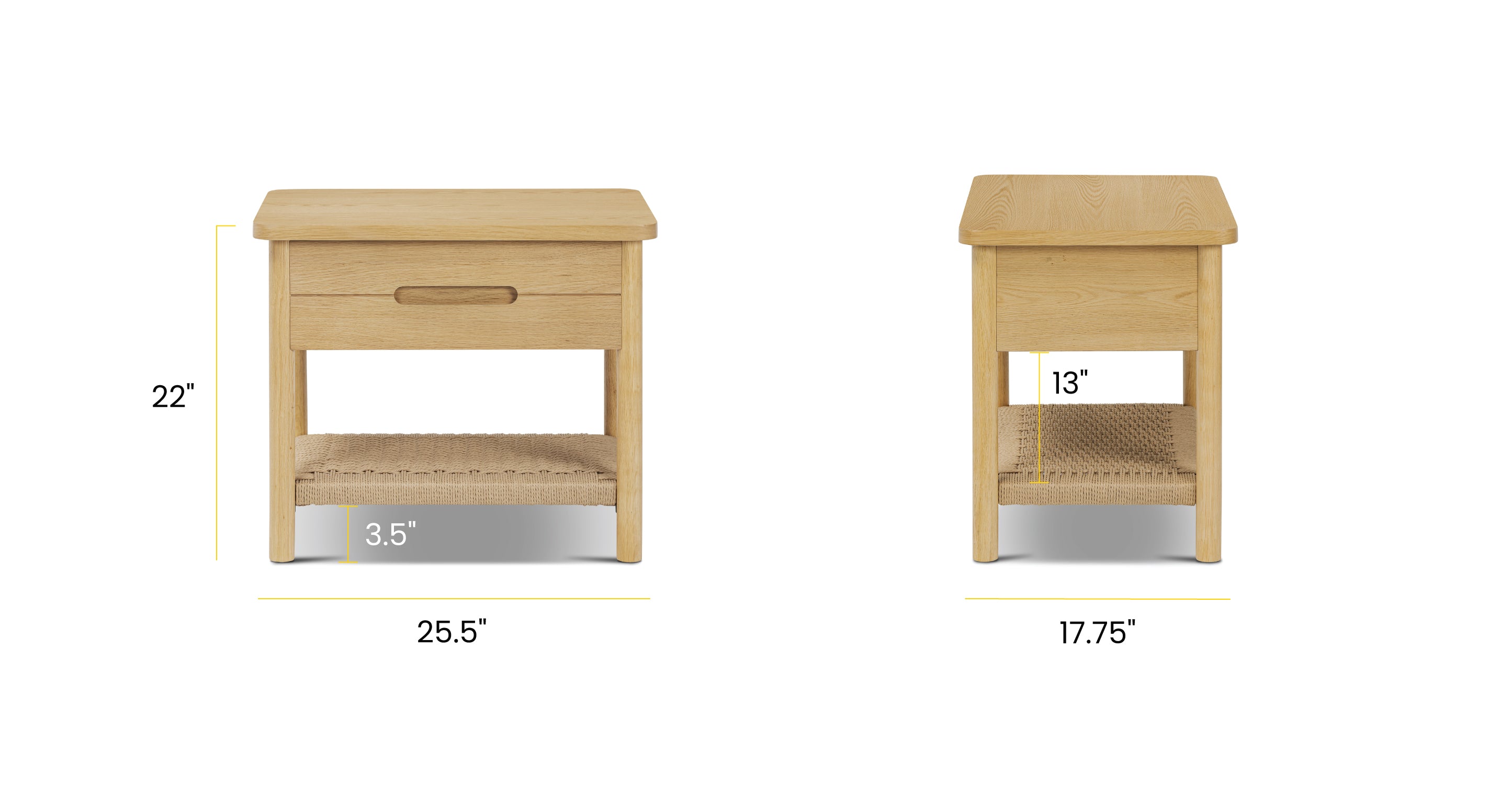 Modern Wooden Nightstand with Drawer - Stylish Bedside Table for Bedroom, Living Room, or Guest Room - Perfect for Storing Books, Lamps, and Bedroom Essentials