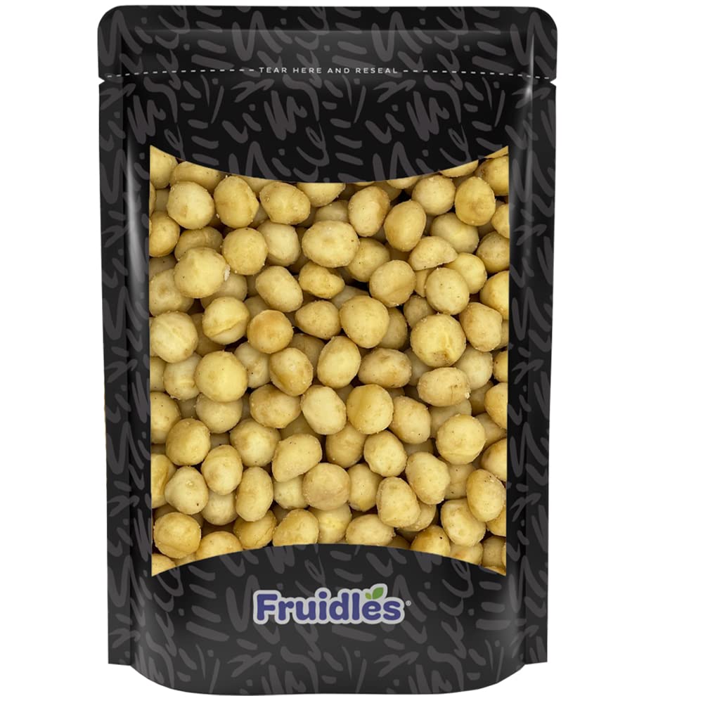 Roasted & Salted Macadamia Nuts - Raw, Natural, Non-GMO, Gluten-Free, Healthy Fats - Perfect for Snacking, Emergency Food Supply & Survival Kits - 8oz Half-Pound Bag