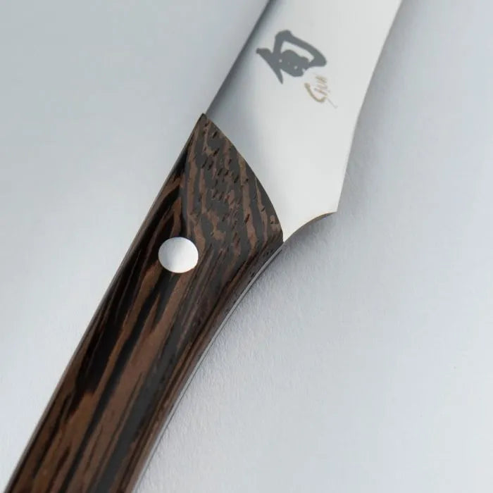Shun Shima 4-Piece Steak Knife Set with Natural Wood Handles - Premium Sharp Blades for Steak, Meat Cutting & Fine Dining Experience