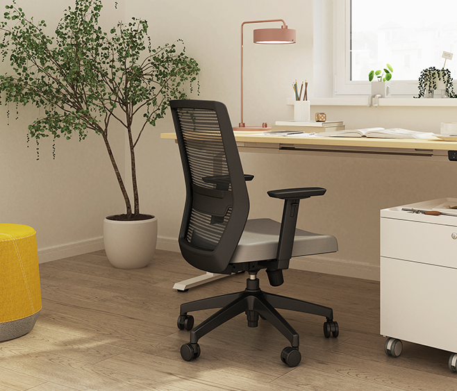 Friant Vektor FD00251 Ergonomic Mesh Task Chair - Adjustable Height & Lumbar Support for Office, Home, and Gaming Use