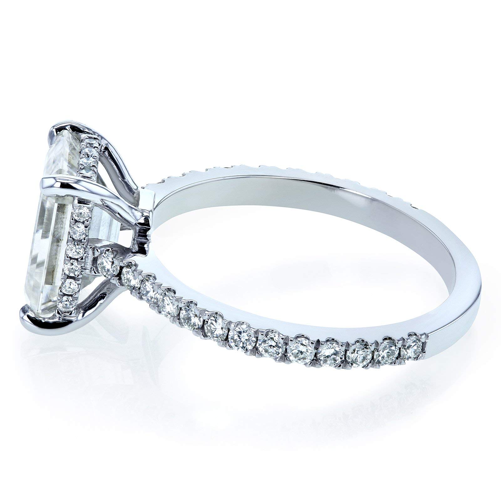 Kobelli Radiant-Cut Moissanite Engagement Ring 3.1 CTW 14K White Gold - Perfect for Proposals, Weddings & Anniversary Gifts