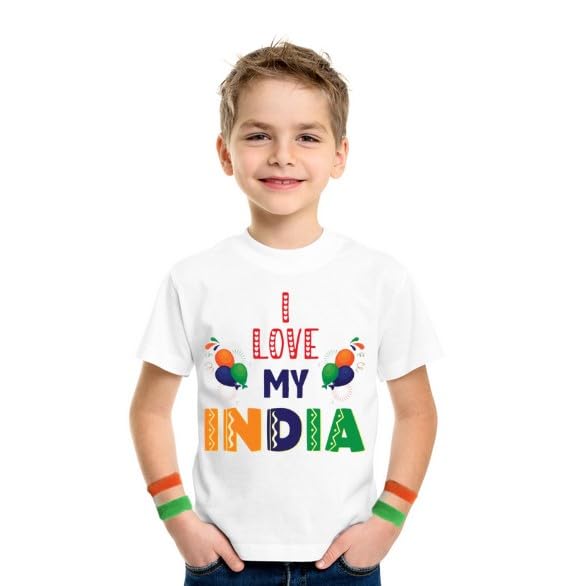 Baby & Sons Unisex Patriotic American Flag T-Shirt - 4th of July Independence Day Kids Apparel | Soft Cotton Round Neck Tee for Boys & Girls (6M-12Y) | Perfect for Summer Festivals, BBQ Parties & Family Celebrations