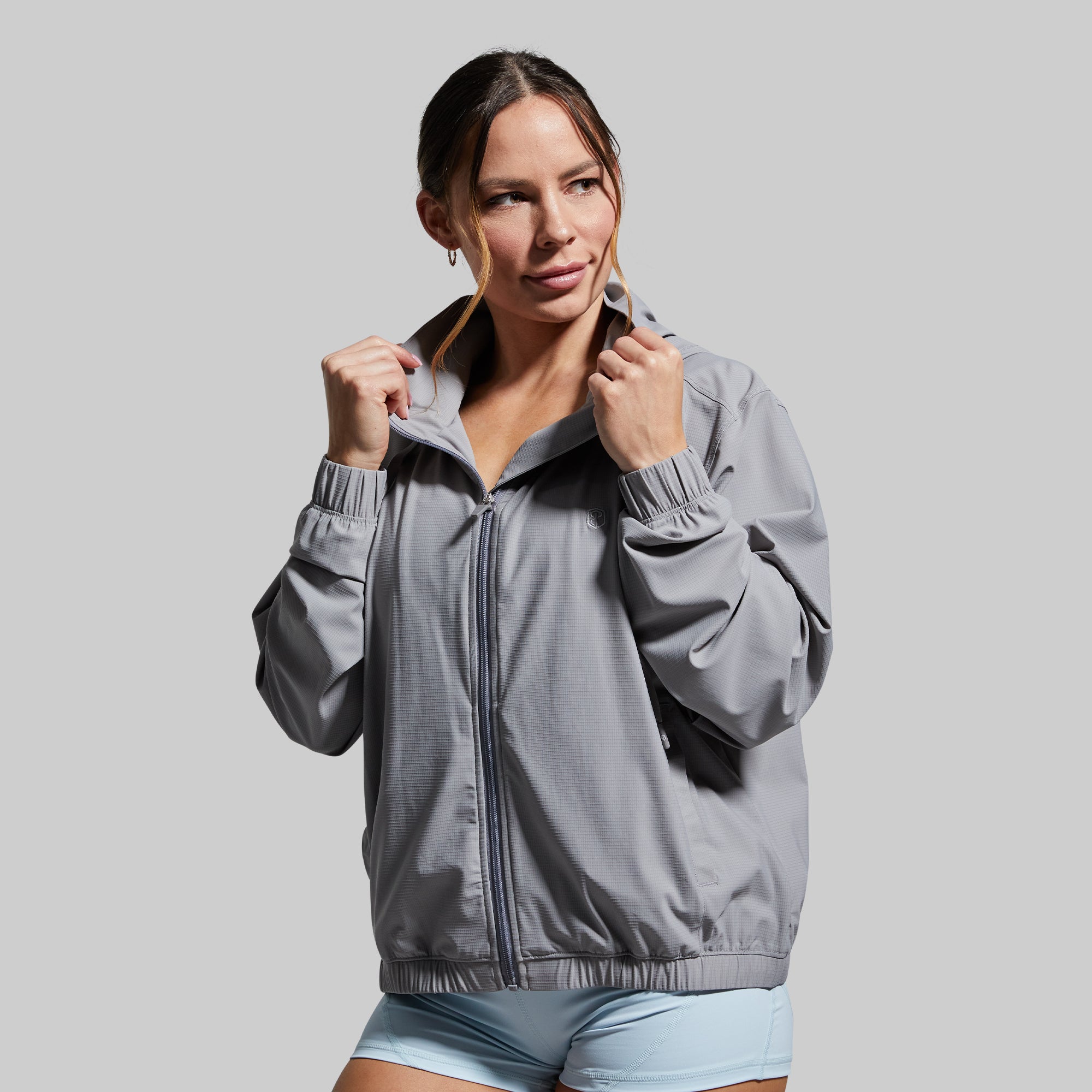 Crosswind Jacket - Light Grey Windproof Outdoor Jacket for Men & Women | Hiking, Running, Cycling & Travel Essentials