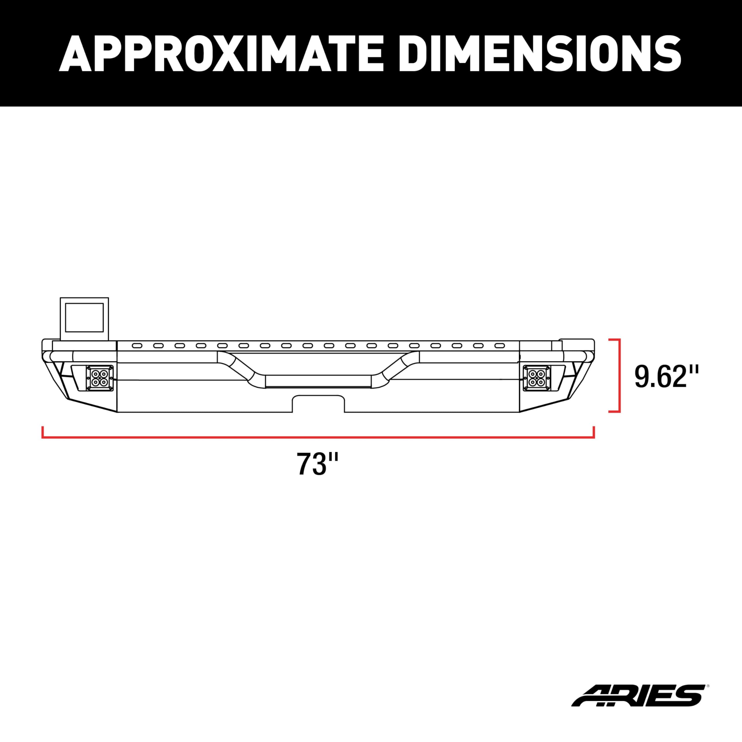 ARIES 2082081 TrailChaser Black Steel Rear Bumper with LED Lights for Jeep Wrangler JL (2018-2023) | Heavy Duty Off-Road Protection | Perfect for Rock Crawling & Overlanding Adventures